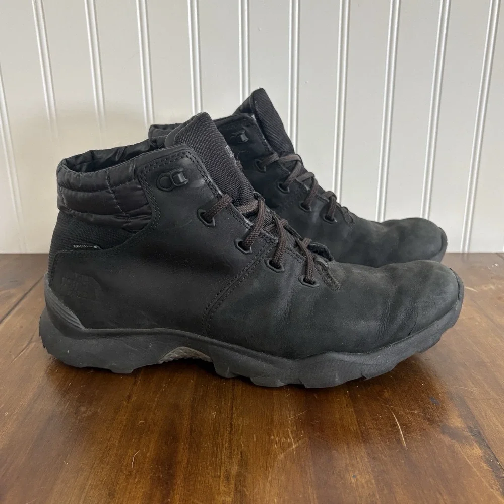 The North Face Thermoball Versa Chukka II Boots Mens 10.5 Waterproof Black Lace
